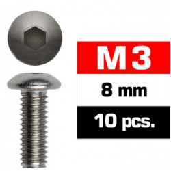 TORNILLOS M3X8MM BOTON (10U.)