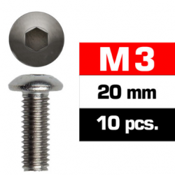 TORNILLOS M3X20MM BOTON (10U.