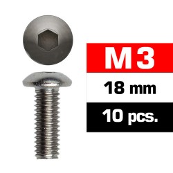 TORNILLOS M3x18mm BOTON (10u.)